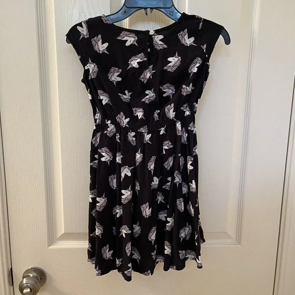 Oshkosh B'gosh Black Unicorn Dress Girls Size 4-5 years